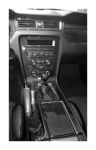 Interior Carbon Fiber Dash Trim Kit for Ford Mustang 10 -14 w/o navigation sys. - Picture 5 of 5