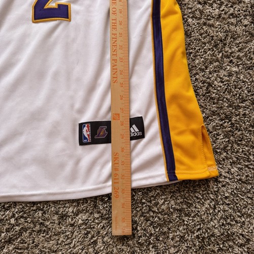 Rare Adidas Authentic Los Angeles Lakers Derek Fisher #2 Jersey Mens 52 2XL NEW - Picture 6 of 9