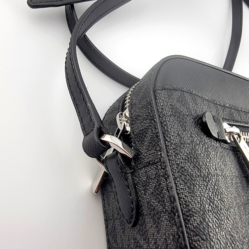 Michael Kors Jet Set Umhängetasche grau Monogramm Kette Kunstleder - Bild 12 von 14