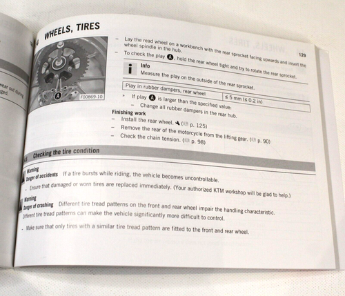 Genuine 2017-On KTM 390 Duke Various English Owners Manual - Picture 17 of 19