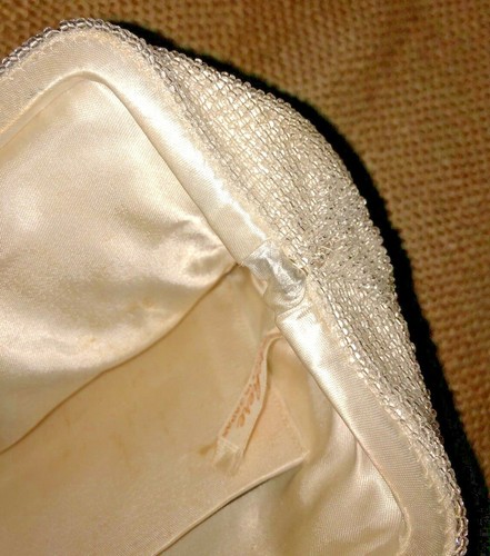 Vintage RICHERE Beaded Purse Evening Bag Clutch 1960's Japan ADVERTISING MIRROR - Picture 9 of 11