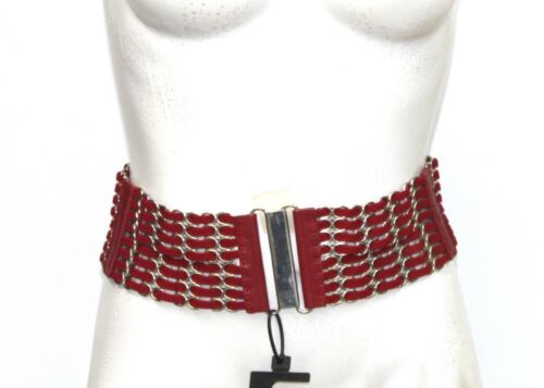 Cinturón elástico rojo ancho de lavandería chino para mujer talla S - Imagen 2 de 6