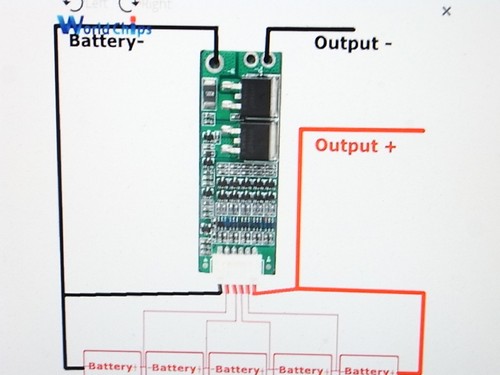 NEW PCM 18650 BMS 5S 15A Li-ion 18/21V PROTEZIONE BALANCE + 30CM NICKEL - Foto 7 di 7