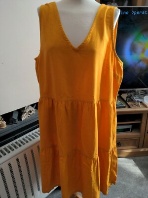 F&F Summer Dress Mustard Size 18 UK