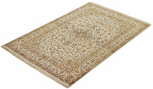 Kaschmir Seide 191x125 cm Handgeknüpft Teppich Orientteppich Neu - Bild 2 von 9