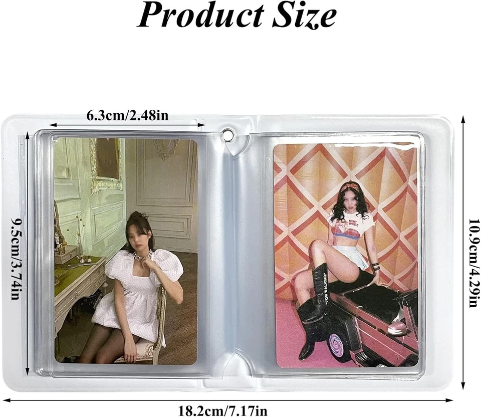 Mini álbum de fotos de 3 pulgadas, carpeta de tarjetas hueca en el corazón álbum de fotos soporte para tarjetas de fotos Foto 4 de 4