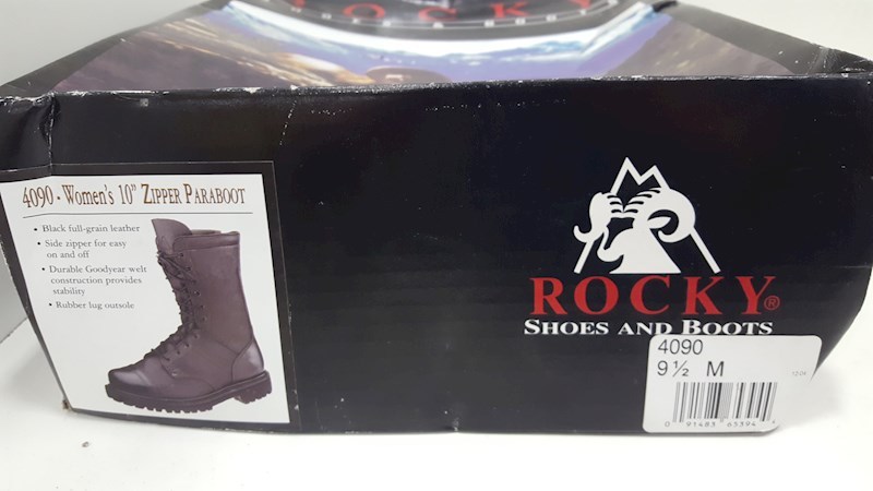 Rocky Para Mujeres Cuero Negro 10 parabotas - 4090 - parabotas Talla 9.5 a31885 Rocky Para Mujeres Cuero Negro 10 parabotas - 4090 - parabotas Talla 9.5 a31885
