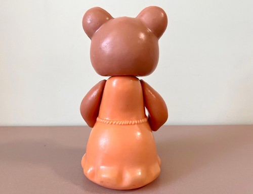 Kunststoff braun Mama Bär sowjetisch Vintage Spielzeug Kinderzimmer Dekor UdSSR Sammlerstück - Bild 4 von 6