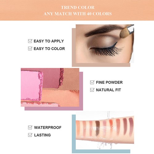 40 Colour Eyeshadow Eye Shadow Palette Makeup Kit Set Make Up Professional Box - Picture 9 of 14