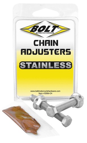 Chain Adjuster Bolts Nut Kit Set Assembly YZ CR RM KX 250 450 125 8MM X 50MM - Picture 1 of 1