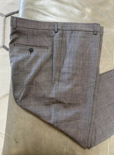 NWOT Paul Smith Mens 100% Wool Gray Check Pants Red Accent 36 38 $495 - Picture 3 of 7