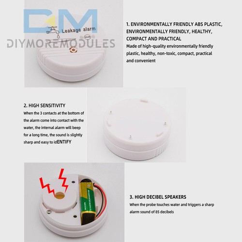 Detector inteligente de fugas de agua sensor de fugas de agua alerta de inundación desbordamiento - Imagen 8 de 11