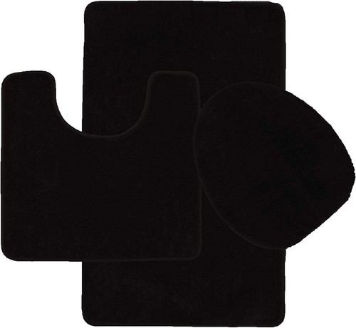 Bathroom Rug Set Bath Rug, Contour Mat, and Lid Cover, Non-Slip with Rubber Back - Picture 9 of 43