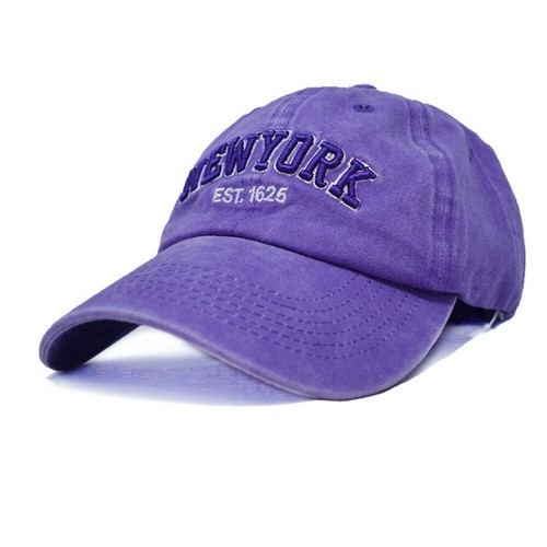 Mens Womens Washed Cotton Vintage NY Est.1625 Baseball Dad Cap Adjustable Hat - Picture 18 of 19