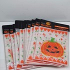 Halloween Clear Cellophane Orange Pumpkin Party Treat Candy Bags 6"x8" Lot of 11