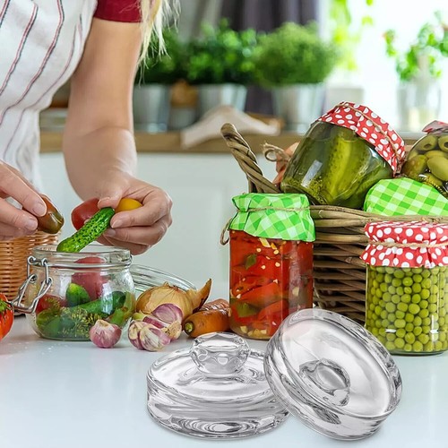 9 Pack Fermentation Glass Weights Easy Grip Handles for Wide Mouth Mason New - Picture 9 of 9