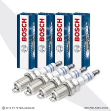 4x BOSCH 0 242 240 590 Zündkerzen FGR6HQE0 Audi A3 Skoda Octavia II Golf IV Polo