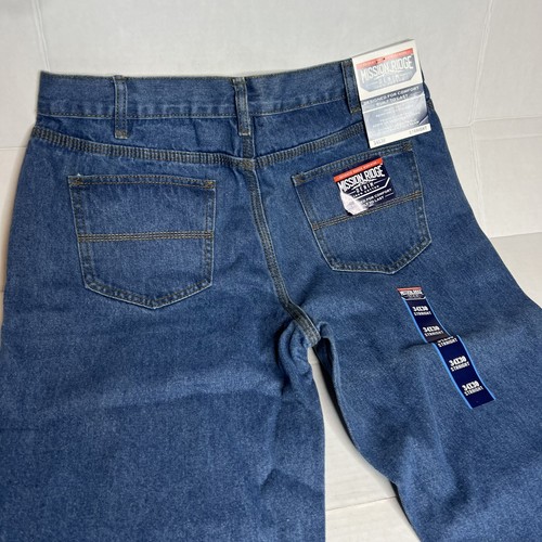 Mission Ridge Herren Denim 5 Pocket Blue Jeans Hellblau Waschung 34 x 30 Neu mit Etikett - Bild 3 von 7
