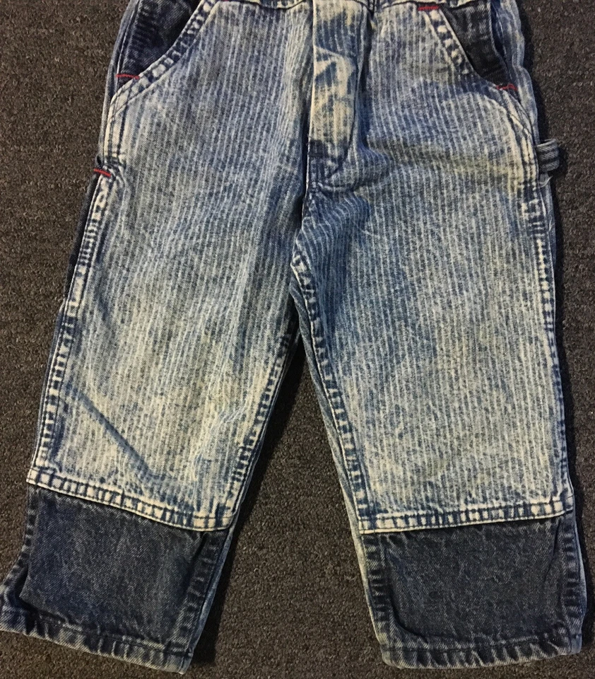 Mono de Colección Oshkosh B’gosh Vestbak Bebé 3T EE. UU. Conductor Rayas Grunge Años 70 Foto 3 de 4