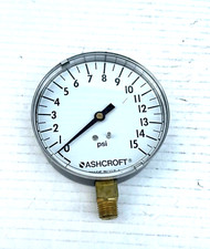 Ashcroft Dresser Gauge 0 -15 PSI  1/4" NPT