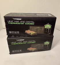 2x VIVOSUN Waterproof Heat Mat & Thermostat Kit *Open Box* Brand New