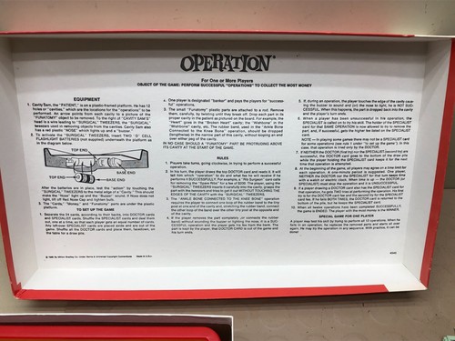 VTG Milton Bradley 1965 Operation Skill Game Smoking Doctor Rare - Picture 10 of 16