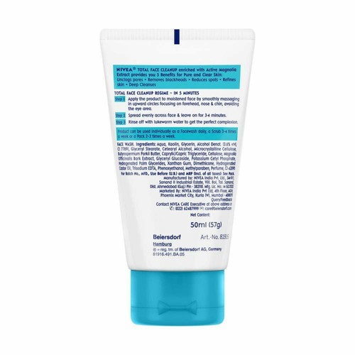 NIVEA lavaggio viso donna, pulizia totale viso, come lavaggio viso, confezione da 50 ml - Foto 3 di 4