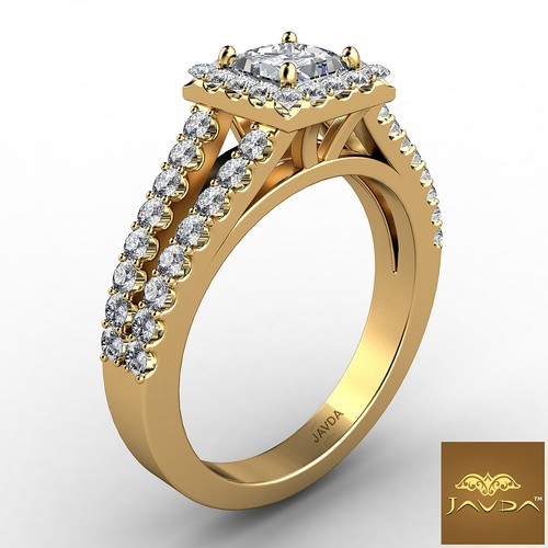 Princess Semi Mount Prong Setting Diamond Engagement Ring 14k White Gold 0.75Ctw - Picture 8 of 12