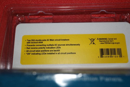 Blue Sea Marine 120V 50A 2 Source Electrical Source Power Selector Switch Panel - Picture 3 of 3