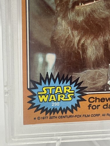 1977 Star Wars Card #290 PSA GRADED NM-MT 8 Chewie Aims For Danger Chewbacca - Picture 6 of 8