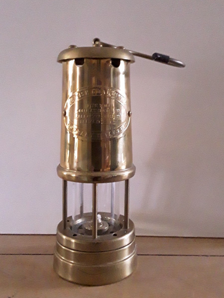 Brass Welsh Miners Lamp Davy Lamp | eBay