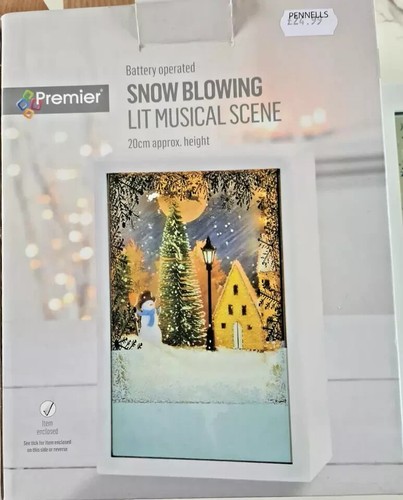 Premier scena musicale illuminata soffia neve a batteria altezza 20 cm (display EX) - Foto 3 di 5