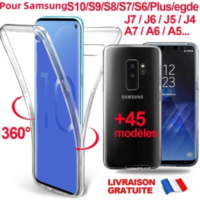 COQUE PROTECTION 360 INTÉGRALE pour Samsung S10 S9 S7 S8 Plus J5 J6 A6 A7 2018 - Photo 1/4