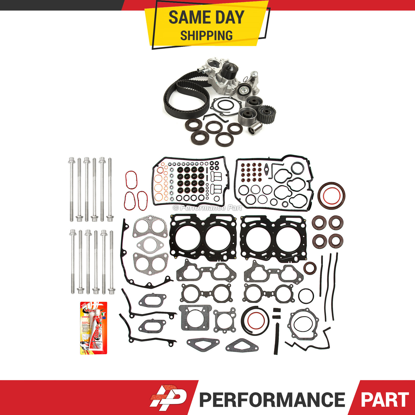 Head Gasket Set Timing Belt Kit Water Pump for 0203 Subaru Impreza JDM