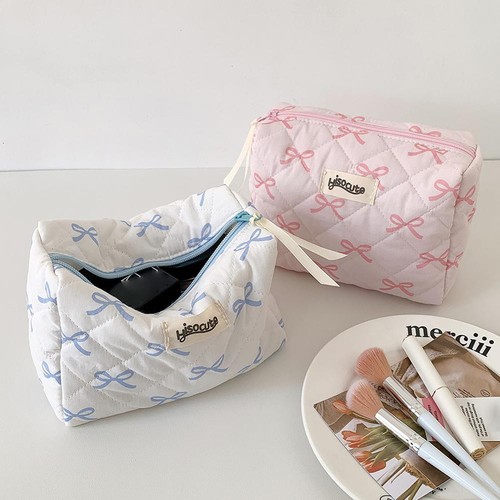 Large Capacity Bow Cosmetic Bag Portable Washing Bag Makeup Organizer Bag T F8Q2 - Bild 11 von 24