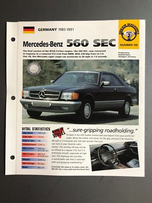 1985 - 1991 Mercedes-Benz 560 SEC Coupe IMP 