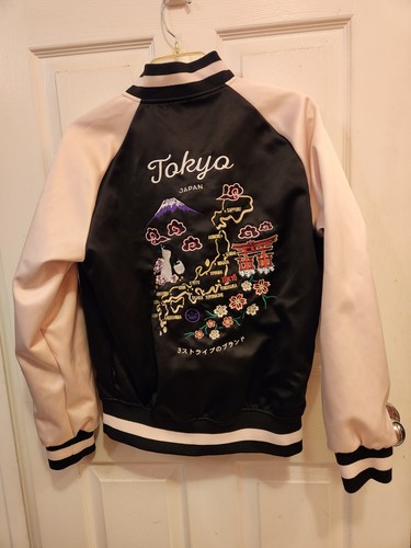 Chaqueta Bombardero Satén Bordada Reversible Adidas X Rita Ora Tokyo M - Imagen 4 de 11