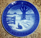 Royal Copenhagen Danish Christmas Plate 1973 Going Home For Christmas