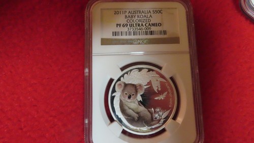 .999 Silver Australia Bush Babies Baby Koala 50 cents 2011 1/2 oz NGC PR69 - Picture 5 of 10