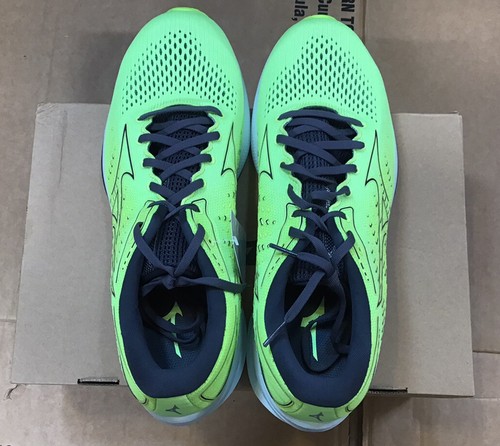 Mizuno Men's Wave Rider 25 Running Shoe Neon Lime 4M4M - Picture 5 of 7