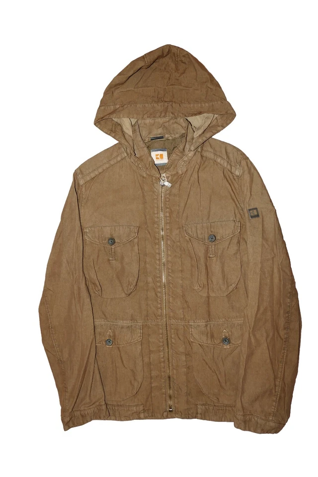 New Hugo Boss mens brown designer long rain parka suit jacket coat Large XL £399 - Image 2 of 4