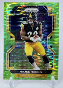 2021 Panini Prizm #343 Najee Harris Neon Green Pulsar Prizm Rookie RC Steelers
