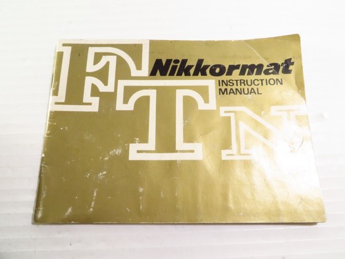 Nikon Nikkormat Ftn instruction Manual Guide, FREE 2-3 Day Ship!!! - Picture 1 of 3
