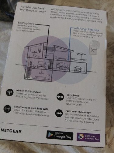 NETGEAR - EX6110 AC1200 WiFi Wall Plug Extender zasięgu Dual Band - Zdjęcie 4 z 4