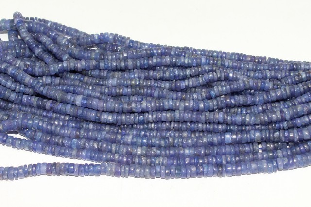 AAA Natural Tanzanite Heishi Wheel Beads 5-6 mm 16 Inch Strand Gemstone Beads AAA Natural Tanzanite Heishi Wheel Beads 5-6 mm 16 Inch Strand Gemstone Beads