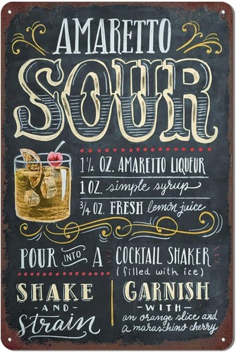 Vintage Bar Metal Tin Sign Retro Cocktail Wall Decor Man Cave Wall Sign 12 x 8 i - Picture 5 of 94