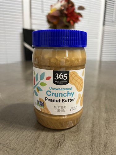 Premium Crunchy Peanut Butter - Natural Ingredients, Certified Vegan, 16 oz