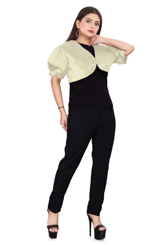 Satin Koti short sleeve Bolero Shrug Jacket Party Wear CasualWear Plus Size S109 - Picture 29 of 210