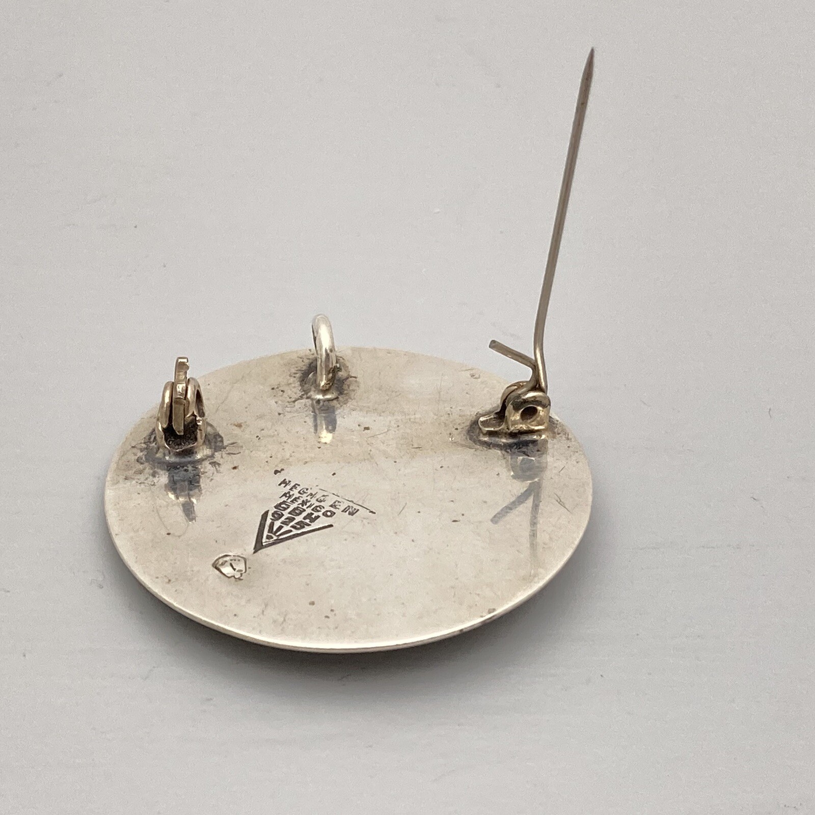 Vintage CULTURA MAYA Sterling Silver Pendant Brooch Mexico Signed GBH Eagle-1 Gwarancja jakości, bezpłatna wysyłka