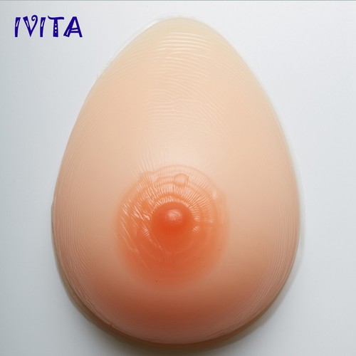 IVITA Silicone Breast Forms B Cup Silicone Boobs Drag-Queen CD Bra Enhancer - Picture 4 of 7